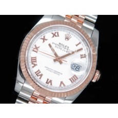 로렉스 데이저스트 36mm 로즈골드 화이트 다이얼 | DateJust 36 SS_RG 116231 RZF Best Edition 904L Steel White Dial Roman Markers on SS_RG Bracelet A2824