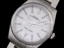 로렉스 오이스터 퍼페츄얼 39mm 화이트 다이얼 | Oyster Perpetual 39mm 114300 ACF Best Edition White Dial on SS Bracelet A2824