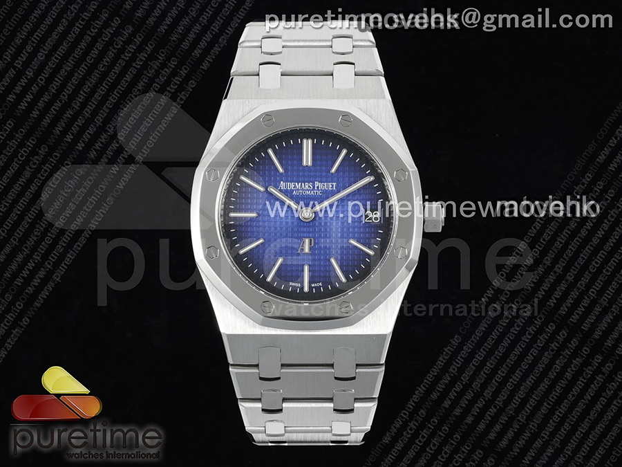 오데마피게 로얄오크 39mm 블루 다이얼 | Royal Oak 39mm 15202IP SS ZF 1:1 Best Edition Blue Textured Dial on SS Bracelet A2121