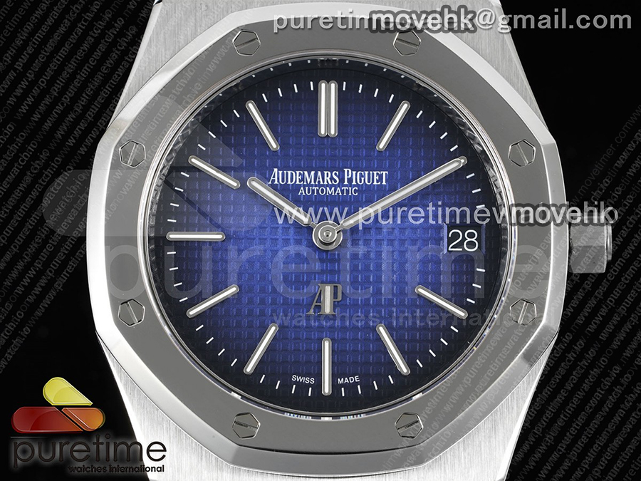 오데마피게 로얄오크 39mm 블루 다이얼 | Royal Oak 39mm 15202IP SS ZF 1:1 Best Edition Blue Textured Dial on SS Bracelet A2121