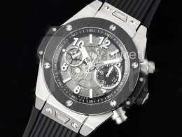 휴블럿 빅뱅 유니코 티타늄 세라믹 스켈레톤 다이얼 | Hublot Big Bang Unico Titanium Ceramic ZF 1:1 Best Edition Skeleton Dial on Black Rubber Strap A1280