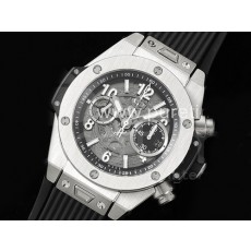 휴블럿 빅뱅 유니코 티타늄 스켈레톤 다이얼 | Hublot Big Bang Unico Titanium ZF 1:1 Best Edition Skeleton Dial on Black Rubber Strap A1280