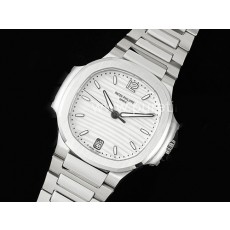 파텍필립 노틸러스 7118 여성용 화이트 다이얼 | Nautilus 7118 Ladies 3KF 1:1 Best Edition White Dial on SS Bracelet A324 Super Clone