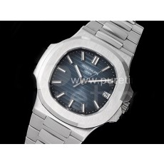 파텍필립 노틸러스 5711 블루 다이얼 | Nautilus 5711/1A 3KF 1:1 Best Edition Blue Textured Dial on SS Bracelet A324 Super Clone V2