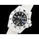 로렉스 서브마리너 40mm 화이트 세라믹 베젤 블랙 다이얼 | Submariner 40mm White Ceramic 5GF Best Edition Black Dial on White Rubber Strap SA3135