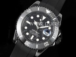 로렉스 서브마리너 40mm 블랙 세라믹 블랙 다이얼 | Submariner 40mm Black Ceramic 5GF Best Edition Black Dial on Black Rubber Strap SA3135