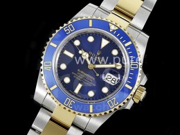 로렉스 서브마리너 옐로우골드 블루 청판 콤비 | Submariner 116613 LB Blue Ceramic SS/YG 904L Steel JDF 1:1 Best Edition VR3135