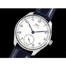 아이더블유씨 포르투기스 화이트 다이얼 | Portuguese IW358304 ZF 1:1 Best Edition SS White Dial Blue Markers on Blue Leather Strap A82200