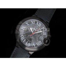 까르띠에 발롱블루 42mm PVD 블랙 다이얼, 나일론스트랩, 홍콩명품남자시계, CARTIER