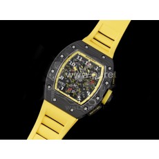 [RICHARD MILLE] 리차드밀레 RM011 카본 크로노 크리스탈 옐로우 스켈레톤 다이얼, 홍콩명품시계 무브타임, 남자명품시계,워치,손목시계