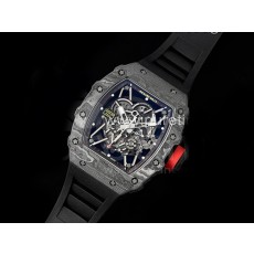 [RICHARD MILLE] 리차드밀레 RM035-2 포지 카본 베젤 스켈레톤 다이얼 블랙라버 스트랩, 홍콩명품시계 무브타임, 남자명품시계,워치,손목시계