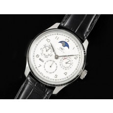 [IWC] 아이더블유씨 포르투기스 퍼페츄얼 칼렌더 데이데이트 화이트 다이얼, 홍콩명품시계,남자시계,손목시계,가죽스트랩