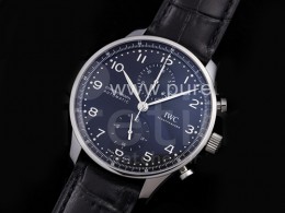 [IWC] 아이더블유씨 포르투기스 크로노그래프IW371609 블랙 다이얼, 홍콩명품시계,남자시계,가죽스트랩,홍콩명품