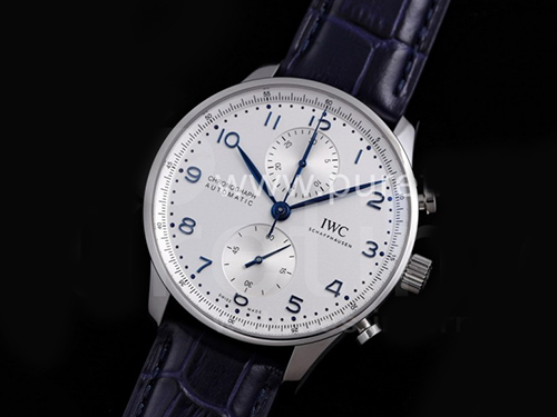 [IWC] 아이더블유씨 포르투기스 크로노그래프 IW371605 화이트 다이얼, 홍콩명품시계,남자시계,가죽스트랩,홍콩명품