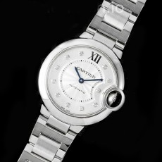 [CARTIER] 까르띠에 발롱블루 33mm 스테인레스 스틸 11 다이아포인트 화이트 다이얼, 홍콩명품시계,워치,여자손목시계,명품시계,무브타임,해외직구