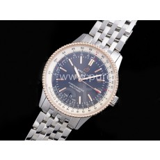 홍콩명품시계. [BREITLING] 브라이틀링 네비타이머 로즈골드 41mm 스테인레스 스틸 그레이 다이얼, 남자워치,손목시계,메탈스트랩