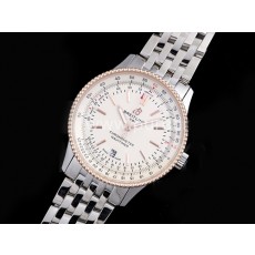 [BREITLING] 브라이틀링 네비타이머 로즈골드 41mm 스테인레스 스틸 화이트 다이얼, 남자워치,손목시계,메탈스트랩