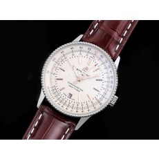 [BREITLING] 브라이틀링 네비타이머 41mm 화이트 다이얼, 홍콩명품시계,남자워치,손목시계,브라운가죽스트랩