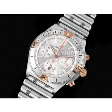 [BREITLING] 브라이틀링 크로노맷 B01 42mm 실버/로즈골드 실버 다이얼, 홍콩명품시계,남자워치,손목시계,메탈,스트랩