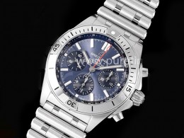 [BREITLING] 브라이틀링 크로노맷 B01 42mm 실버 블루 다이얼, 홍콩명품시계,남자워치,손목시계,메탈,스트랩