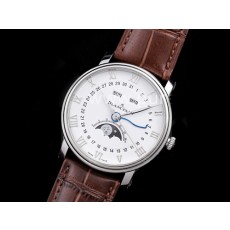 [BLANCPAIN] 블랑팡 빌레레 데이데이트 문페이즈 화이트 다이얼, 홍콩명품시계,워치,남자명품시계,브라운가죽스트랩