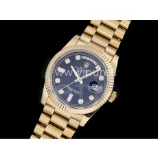 [ROLEX] 로렉스 데이데이트 36mm 옐로우골드 다이아몬드 마크 블랙 다이얼, 홍콩명품시계,롤렉스,남자명품시계,메탈시계,무브타임