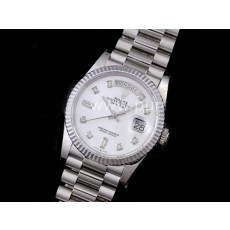 [홍콩명품시계.ROLEX] 로렉스 데이데이트 36mm 128239 904L 스틸 다이아몬드 마크 화이트 다이얼, 롤렉스,남자명품시계,메탈시계,무브타임쇼핑몰