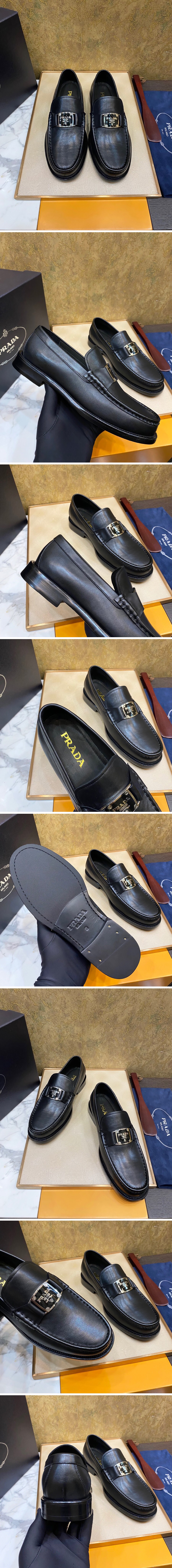 [홍콩명품.PRADA] 프라다 22SS 밀라노 메탈로고 남성용 남자 고급 정장 구두 SE517, S1, 홍콩명품신발,명품슈즈,중년,무브타임