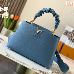 [홍콩명품.LOUIS VUITTON] 루이비통 카푸신 여자 벨트 토트백 M58732, 블루, 31CM, BDA, 명품가방,뤼비,최신,22SS,여자가방,미러급,레플리카,무브타임,직구쇼핑몰