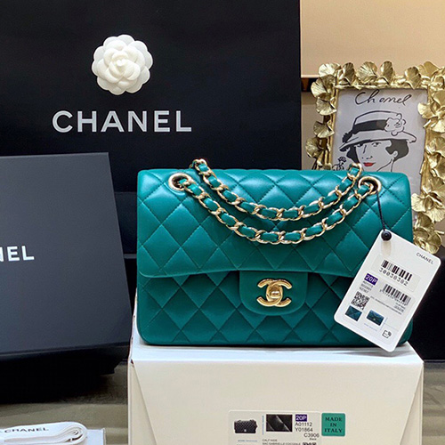 [홍콩명품,CHANEL] 샤넬 WOC 플랩백 CC로고 금장 청녹색, 25cm, BDA, 명품가방,최신,22SS,여자가방,미러급,레플리카,무브타임,직구쇼핑몰