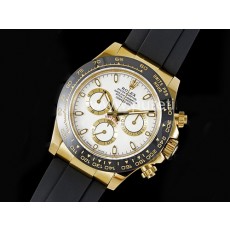 [홍콩명품시계.ROLEX] 로렉스 데이토나 116518 옐로우골드 크로노 블랙 세라믹 베젤 화이트 다이얼, 롤렉스,남자명품시계,워치,중년남자,SA,명품시계,고무밴드