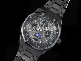 [홍콩명품시계.AUDEMARS PIGUET] 오데마피게 로얄오크 41mm 퍼페츄얼 칼렌더 블랙 세라믹 크로노 블랙 다이얼, 남자명품시계,워치,중년남자,SA,명품시계,스틸,메탈시계