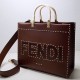 [홍콩명품,FENDI] 펜디 23SS 로고 선샤인 토트 백(다크브라운), BGM777, MD, 홍콩명품가방,손목가방,크로스백,핸드백,구매대행,무브타임