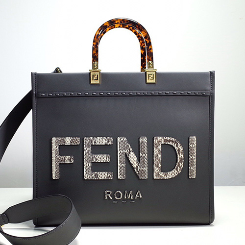 [홍콩명품,FENDI] 펜디 23SS 로고 선샤인 토트 백(블랙), BGM780, MD, 홍콩명품가방,손목가방,크로스백,핸드백,구매대행,무브타임