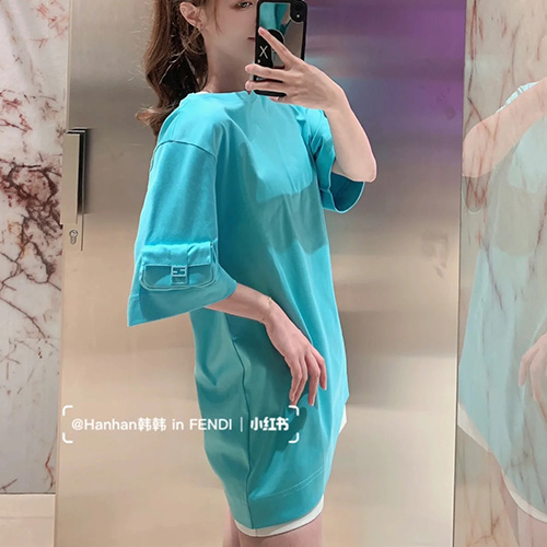 [홍콩명품,FENDI] 펜디 23SS 여성 무지 포켓 포인트 반팔 티셔츠, BM3443, TBG, 명품쇼핑몰,의류,무브타임사이트,인터넷쇼핑몰,해외직구