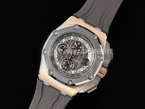 [홍콩명품시계.AUDEMARS PIGUET] 오데마피게 로얄오크 오프쇼어 44mm 로즈골드 크로노 Michael Schumacher 그레이 다이얼, 명품시계,워치,중년남자,SA,명품시계,고무밴드