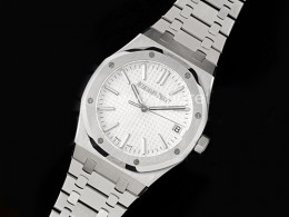 [홍콩명품시계.AUDEMARS PIGUET] 오데마피게 로얄오크 41mm 15500 화이트 다이얼, 남자명품시계,워치,중년남자,SA,명품시계,메탈시계