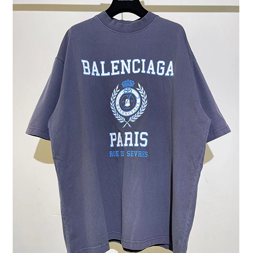 [홍콩명품.BALENCIAGA] 발렌시아가 23SS 로고 프린트 반팔 티셔츠, BM5189, VT, 온라인명품쇼핑몰,의류,무브타임사이트,인터넷쇼핑몰,해외직구