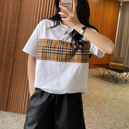 [홍콩명품.Burberry] 버버리 23SS 빈티지 체크 패널 코튼 티셔츠 80647841 (2컬러), BM5737, BR, 명품쇼핑몰,의류,무브타임사이트,인터넷쇼핑몰,해외직구