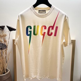 [홍콩명품.Gucci] 구찌 23SS 레인보우 로고 프린트 반팔 티셔츠 (2컬러), BM5809, YS, 홍콩명품쇼핑몰,인터넷명품,온라인명품사이트,여자명품,해외직구