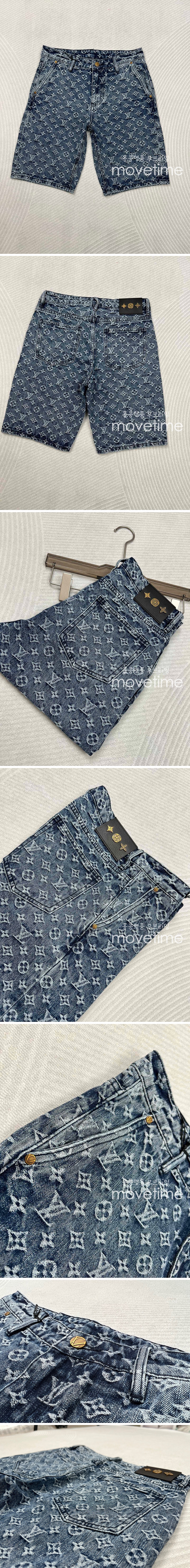 [홍콩명품.LOUIS VUITTON] 루이비통 23SS 모노그램 데님 쇼트 팬츠 진 반바지, BM5819, JU, 홍콩명품쇼핑몰,인터넷명품,온라인명품사이트,여자명품,해외직구