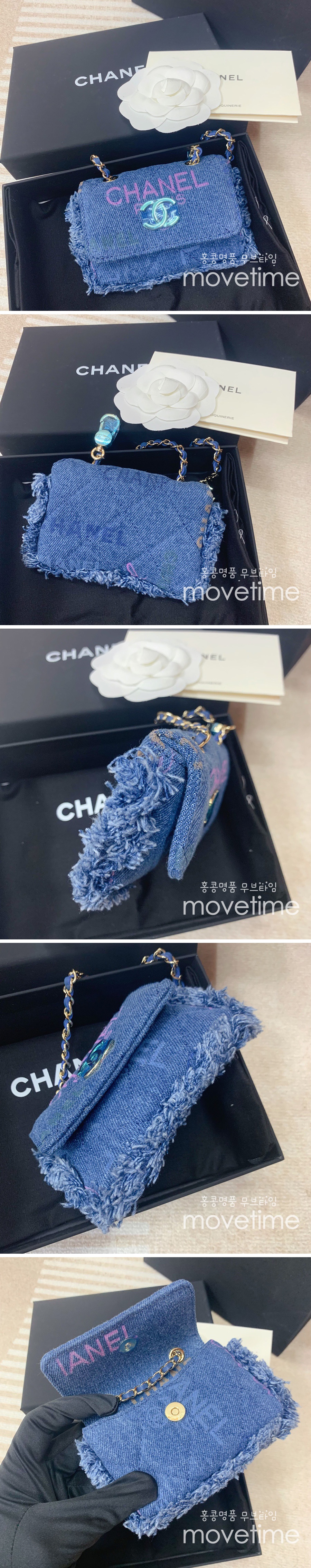 [홍콩명품.CHANEL] 샤넬 23SS 데님 미니 WOC 캐비어, BGM1239, H3, 홍콩명품가방,손목가방,크로스백,핸드백,구매대행,무브타임