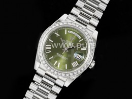 [홍콩명품시계.ROLEX] 롤렉스 데이데이트 40mm 다이아몬드 베젤 그린 다이얼, 명품직구,구매대행,럭셔리,남자명품시계,워치,중년남자