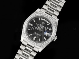 [홍콩명품시계.ROLEX] 롤렉스 데이데이트 40mm 다이아몬드 베젤 블랙 다이얼, 명품직구,구매대행,럭셔리,남자명품시계,워치,중년남자