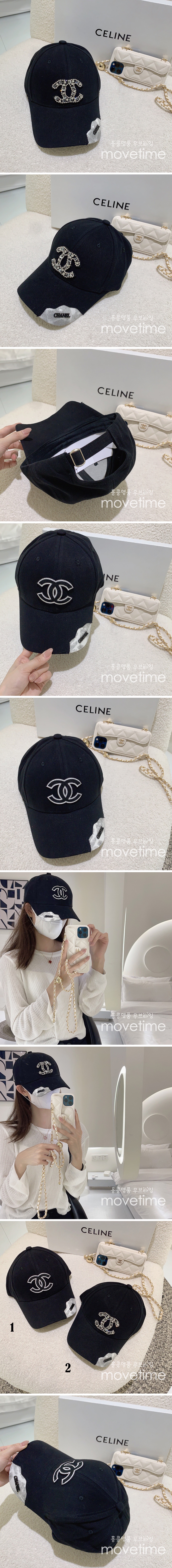 [홍콩명품.CHANEL] 샤넬 23SS CC로고 장식 볼캡 모자 (2컬러), CA0134, NNT, 무브타임,쇼핑몰,해외직구,구매대행사이트