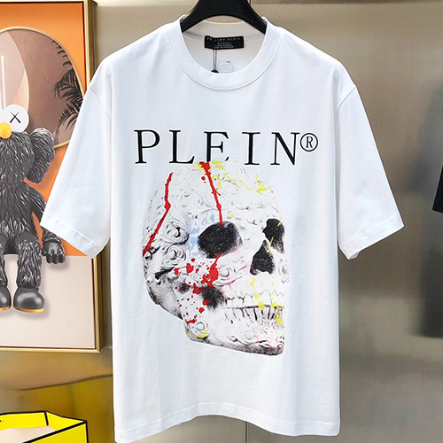 [홍콩명품.PHILIPP PLEIN] 필립플레인 23SS 로고 스컬 그래픽 프린트 반팔 티셔츠 (2컬러), BM6415, JS, 홍콩명품쇼핑몰,인터넷명품,온라인명품사이트,여자명품,해외직구