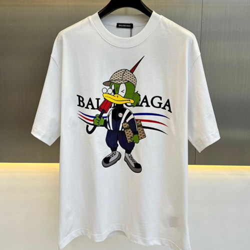 [홍콩명품.BALENCIAGA] 발렌시아가 23SS 웨이브로고 그래픽 프린트 반팔 티셔츠 (2컬러), BM6850, JS, 온라인명품쇼핑몰,남자명품의류,인터넷쇼핑몰,해외직구