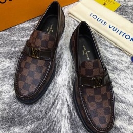 [홍콩명품.LOUIS VUITTON] 루이비통 23SS LV 다미에 로퍼 구두 (브라운), SE1767, S1, 무브타임사이트,인터넷명품쇼핑몰,남자명품,슈즈,신발