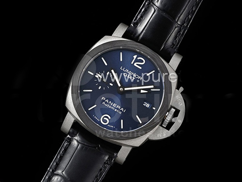 [홍콩명품시계.PANERAI] 파네라이 팸1279 루미너 GMT 블랙카본베젤 블루 다이얼, 무브타임,남자명품시계,워치,남자,SA,가죽밴드