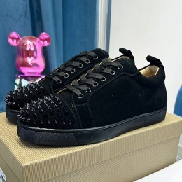 [홍콩명품.Christian Louboutin] 크리스챤루부탱 23SS 로고 가죽 스니커즈 (블랙), SE1886, ALW, 무브타임사이트,인터넷명품쇼핑몰,남자명품,슈즈,신발